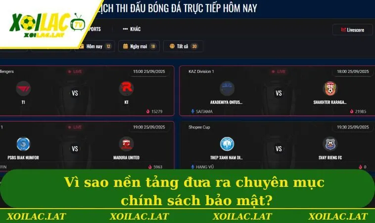 Vì sao nền tảng đưa ra chuyên mục chính sách bảo mật?